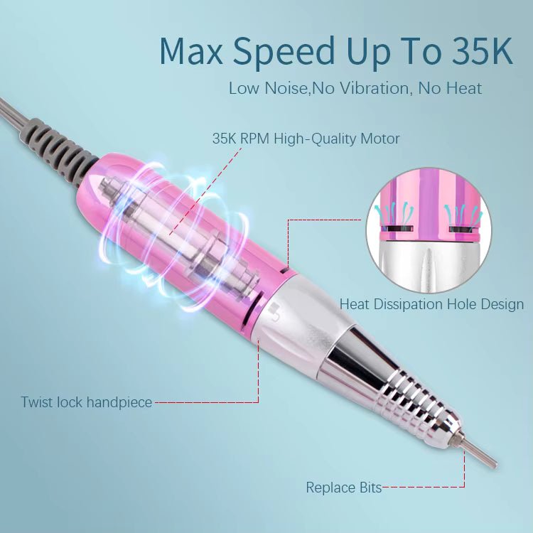 ZY362 Desktop Rechargeable Nail Drill 35,000RPM