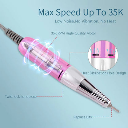 ZY362 Desktop Rechargeable Nail Drill 35,000RPM